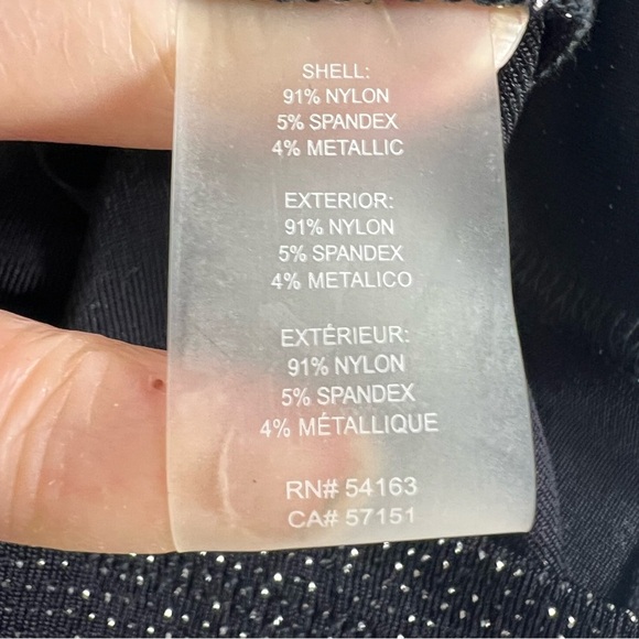 Tommy Hilfiger women's sparkly or glitter-dot flutter sleeve top. - Picture 6 of 9